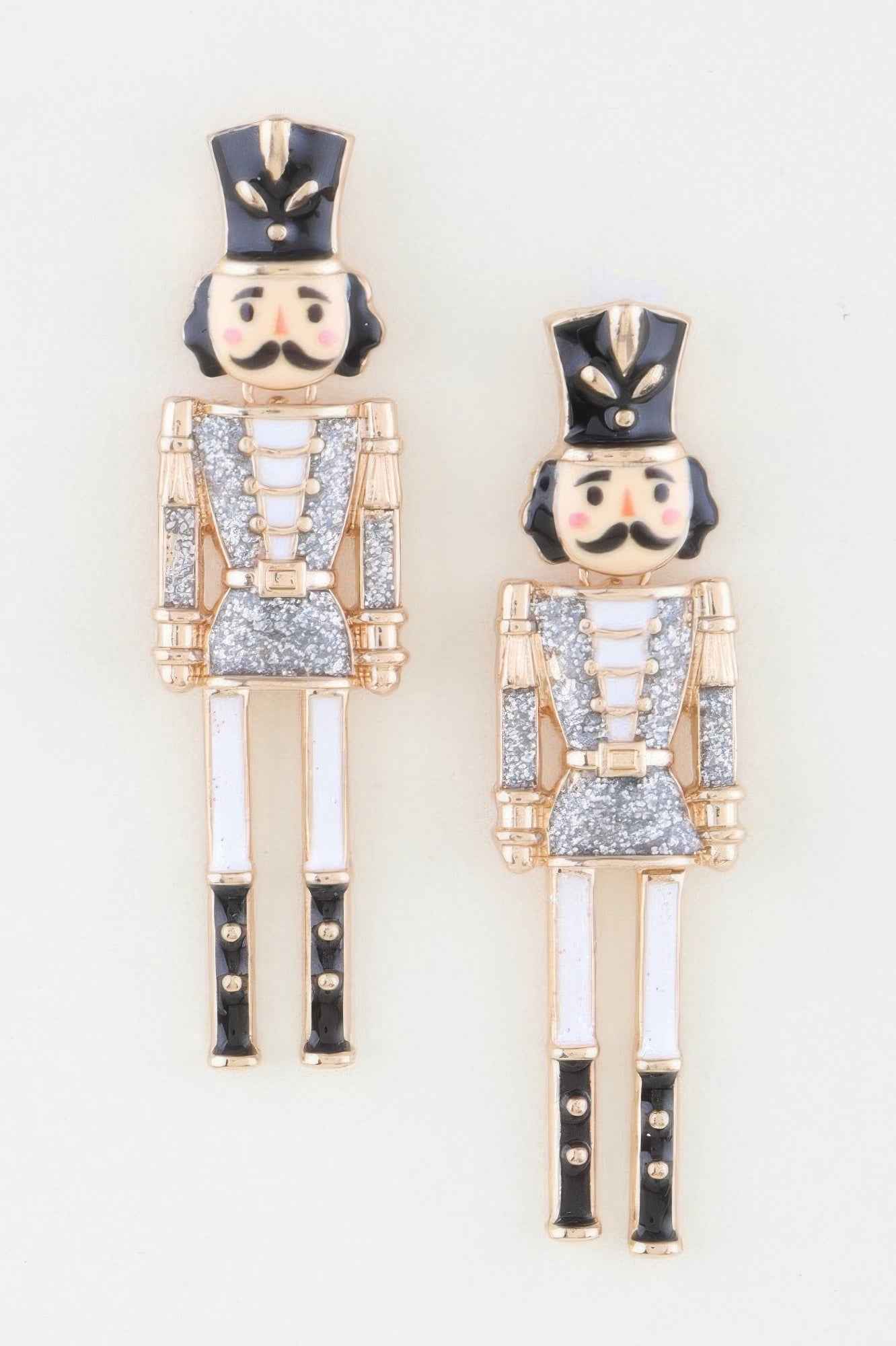 Glitter Nutcracker Drop Earrings